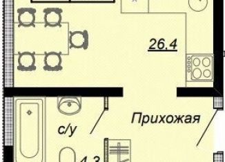 Продаю 2-комнатную квартиру, 53.1 м2, посёлок городского типа Дагомыс