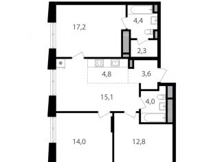 Продаю 3-ком. квартиру, 78.2 м2, Москва, метро Семеновская