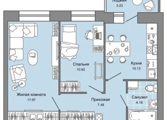 Продам двухкомнатную квартиру, 52 м2, Ульяновск, ЖК Центрополис, жилой комплекс Центрополис, 5