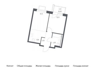 Продаю 1-комнатную квартиру, 35.3 м2, Москва, деревня Большое Свинорье, 6