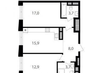 Продажа 2-ком. квартиры, 61.2 м2, Москва, район Соколиная Гора, 1-й Кирпичный переулок, 17