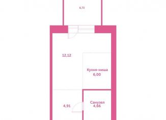 Продается квартира студия, 34.4 м2, рабочий посёлок Кольцово, автодорога № 11