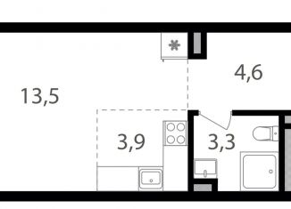 Продажа квартиры студии, 25.4 м2, Москва, ВАО