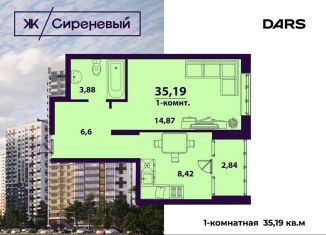 Продается 1-комнатная квартира, 35.2 м2, Ульяновск, улица Народного учителя Латышева, 5