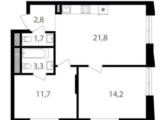 Продажа 2-ком. квартиры, 55.5 м2, Москва, ВАО