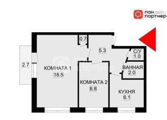 Продажа 2-ком. квартиры, 42 м2, Санкт-Петербург, Авангардная улица, 23, Авангардная улица