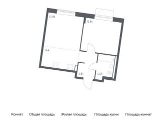 Продажа 1-комнатной квартиры, 42.1 м2, Москва, деревня Большое Свинорье, 10/1