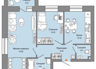 Продажа 2-комнатной квартиры, 55 м2, Ульяновск, жилой комплекс Город Новаторов, 1