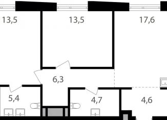 Продам 2-комнатную квартиру, 65.6 м2, Москва, ВАО