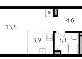 Квартира на продажу студия, 25.4 м2, Москва, ВАО