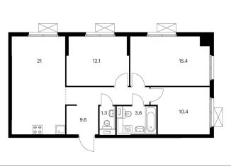 Продам 3-комнатную квартиру, 73.4 м2, Москва, СВАО