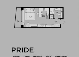 Продается однокомнатная квартира, 37.8 м2, Москва, метро Марьина Роща