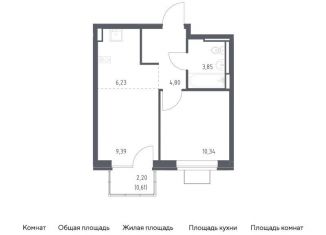 Продается однокомнатная квартира, 35.2 м2, Ленинский городской округ, жилой комплекс Богдановский Лес, 7.3