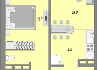 Продается двухкомнатная квартира, 48.1 м2, Оренбургская область, улица Юркина, 2