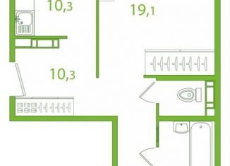 Продажа 2-комнатной квартиры, 61.3 м2, Томск