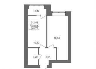 Продам 1-комнатную квартиру, 40.8 м2, Волгоград, Смольная улица, 27А