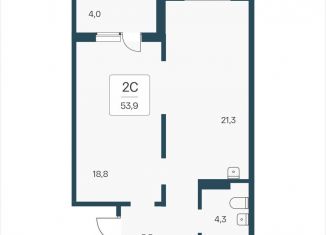 Продается 2-ком. квартира, 53.9 м2, посёлок Озёрный, Кедровая улица, 80/3