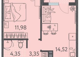 Продам 1-комнатную квартиру, 36.1 м2, Краснодар, Прикубанский округ