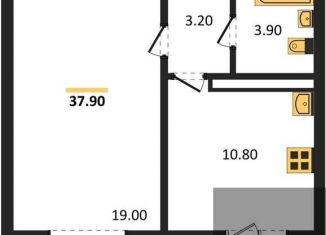 Продается однокомнатная квартира, 37.9 м2, Воронеж, Левобережный район, улица Шидловского, 28