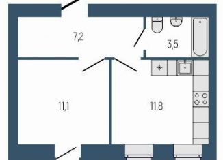 1-ком. квартира на продажу, 35 м2, Берёзовский