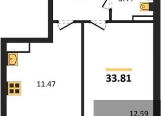 Продается однокомнатная квартира, 33.8 м2, Воронежская область, Московский проспект, 66