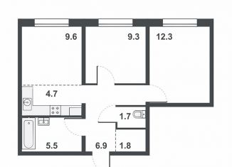 Продажа 3-комнатной квартиры, 51.8 м2, Киров, Прибрежный бульвар, 6