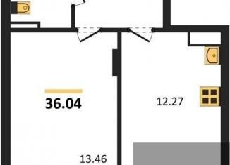 Однокомнатная квартира на продажу, 36 м2, Воронежская область, Московский проспект, 66