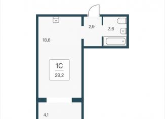 Продам квартиру студию, 29.2 м2, посёлок Озёрный, Кедровая улица, 80/3