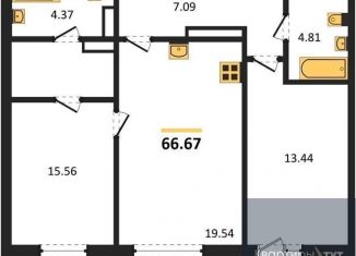 Продажа 2-ком. квартиры, 66.6 м2, Воронеж, Ленинский район