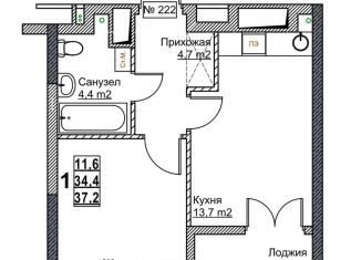 Продаю 1-комнатную квартиру, 37.2 м2, Нижний Новгород, метро Московская