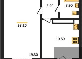 Продам однокомнатную квартиру, 38.2 м2, Воронеж, улица Шидловского, 28, Левобережный район