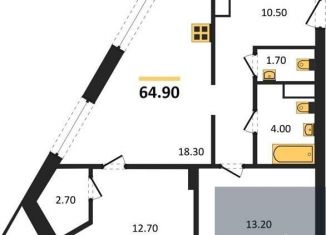 Продаю 2-комнатную квартиру, 64.9 м2, Воронеж, Железнодорожный район, бульвар Содружества, 1