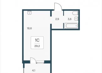 Продается квартира студия, 29.2 м2, посёлок Озёрный, Кедровая улица, 80/3