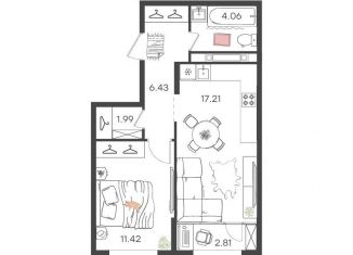 Продается 1-комнатная квартира, 42.7 м2, Нижний Новгород, Автозаводский район