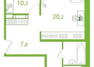 Продаю 2-комнатную квартиру, 63.3 м2, Томск, улица Пришвина, 54