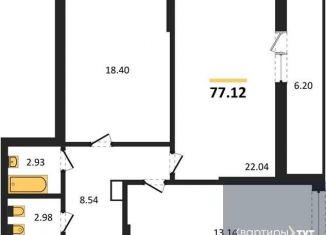 Продам двухкомнатную квартиру, 77.1 м2, Воронеж, Центральный район, Московский проспект, 132