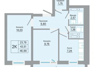 Продам 2-ком. квартиру, 47 м2, Пермь, Кировский район