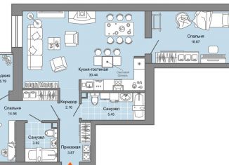 Продается 3-комнатная квартира, 82 м2, Екатеринбург, метро Чкаловская