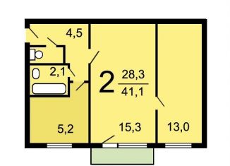 Продажа 2-комнатной квартиры, 42.3 м2, Москва, Мартеновская улица, 16/36