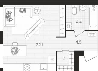 Продается квартира студия, 32.9 м2, Брянская область, Выставочная улица