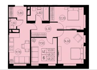 Продается 4-комнатная квартира, 68.2 м2, Пушкино