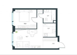 2-ком. квартира на продажу, 39.8 м2, Москва, район Очаково-Матвеевское