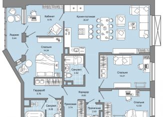 4-комнатная квартира на продажу, 121 м2, Екатеринбург, метро Чкаловская