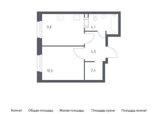 Продажа 1-комнатной квартиры, 31.3 м2, Москва, проспект Куприна, 30к9