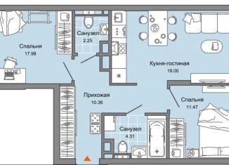 Продажа трехкомнатной квартиры, 67 м2, Екатеринбург, метро Чкаловская