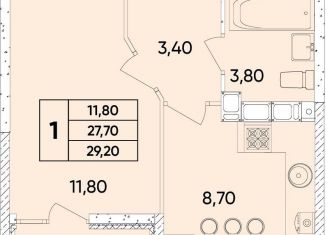 Продается 1-ком. квартира, 29.2 м2, Ростов-на-Дону, Пролетарский район, проспект 40-летия Победы, 113