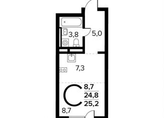 Продается квартира студия, 25.2 м2, поселение Десёновское