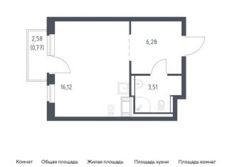 Продаю квартиру студию, 26.7 м2, Ленинградская область, жилой комплекс Квартал Торики, к1.1