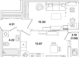 Продается однокомнатная квартира, 39 м2, Санкт-Петербург, метро Девяткино