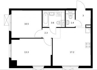 Продажа 2-ком. квартиры, 51.3 м2, Москва, метро Бибирево